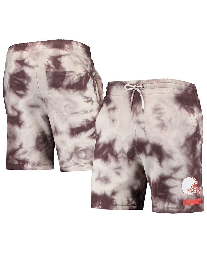 Men's New Era Brown Cleveland Browns Tie-Dye Shorts