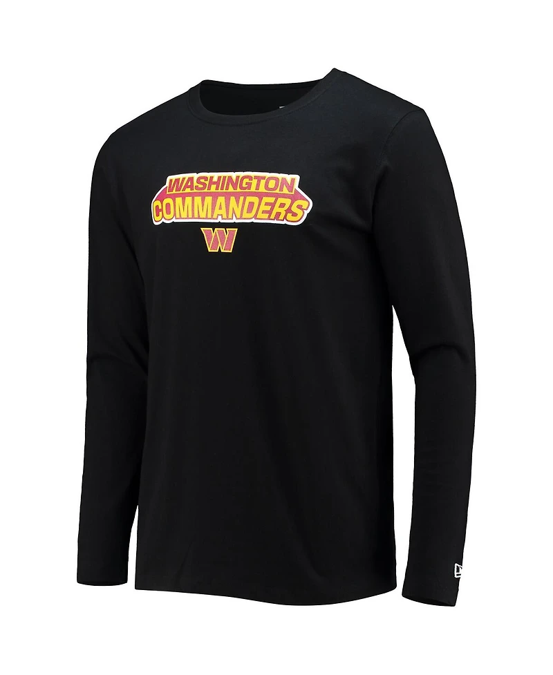 Men's New Era Black Washington Commanders Long Sleeve T-shirt