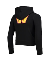 Big Girls New Era Black Washington Commanders Full-Zip Hoodie