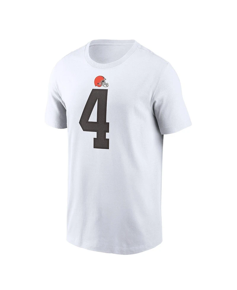Men's Nike Deshaun Watson White Cleveland Browns Player Name & Number T-shirt
