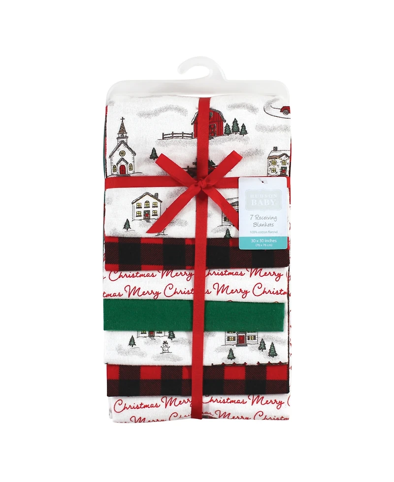 Hudson Baby Unisex Baby Cotton Flannel Receiving Blankets Bundle