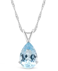 Macy's Topaz (3-5/8 ct. t.w.) Pendant Necklace in 14K White Gold