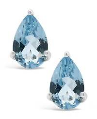 Macy's Topaz (2-1/10 ct. t.w.) Stud Earrings in 14K White Gold