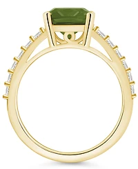 Macy's Peridot (2-3/8 Ct. T.w.) and Diamond (1/3 Ring 14K Yellow Gold
