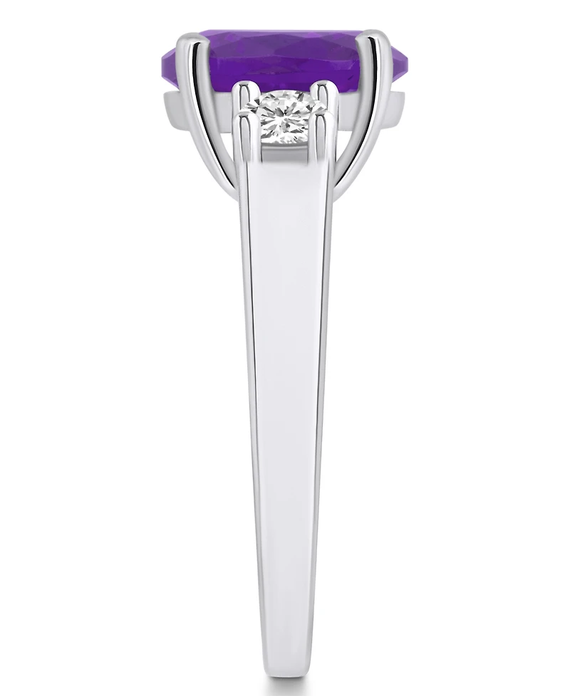 Macy's Amethyst and Diamond Ring (2-1/2 ct.t.w 1/3 ct.t.w) 14K White Gold
