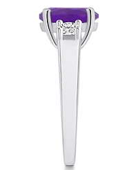 Macy's Amethyst and Diamond Ring (2-1/2 ct.t.w 1/3 ct.t.w) 14K White Gold