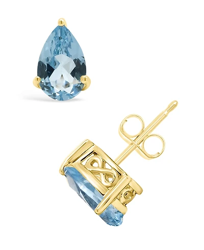 Macy's Topaz (2-1/10 ct. t.w.) Stud Earrings in 14K Yellow Gold