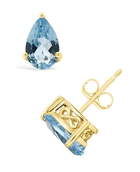 Macy's Topaz (2-1/10 ct. t.w.) Stud Earrings in 14K Yellow Gold
