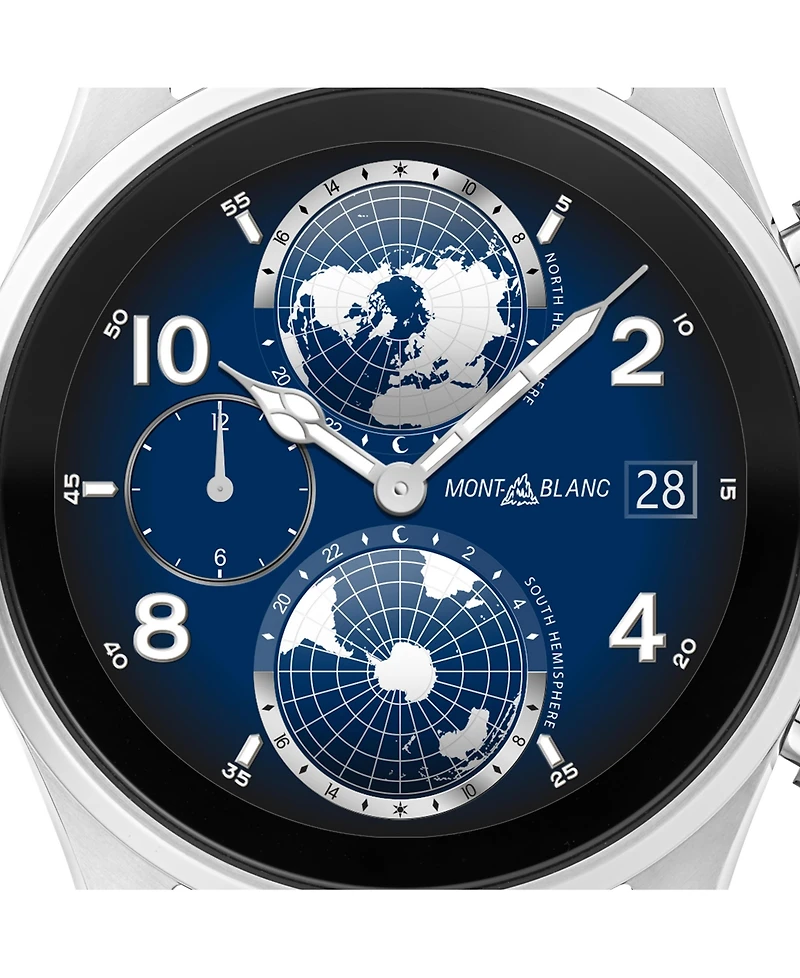 Montblanc Men's Summit 3 Black Leather Strap Smart Watch 42mm