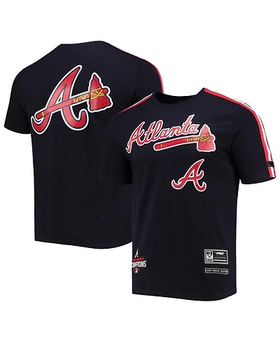 Men's Pro Standard Navy, Red Atlanta Braves Taping T-shirt
