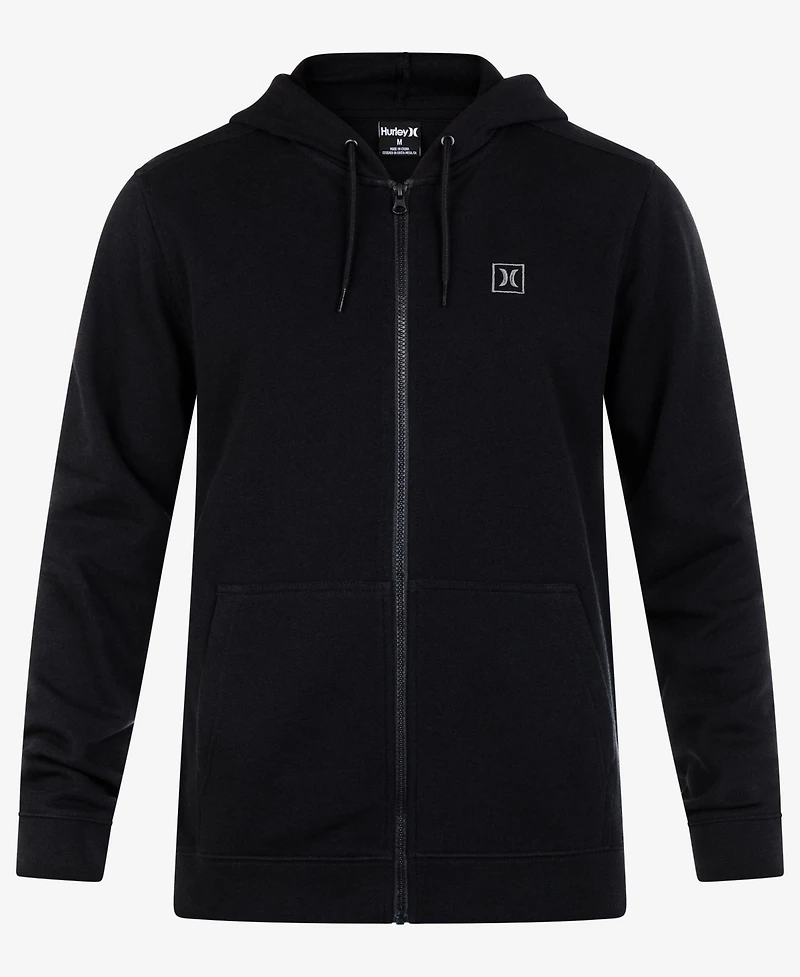 Hurley Men's Icon Chest Logo Full Zip Hooded Sweatshirt