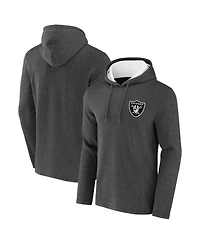 Men's Nfl x Darius Rucker Collection by Fanatics Heathered Charcoal Las Vegas Raiders Waffle Knit Pullover Hoodie