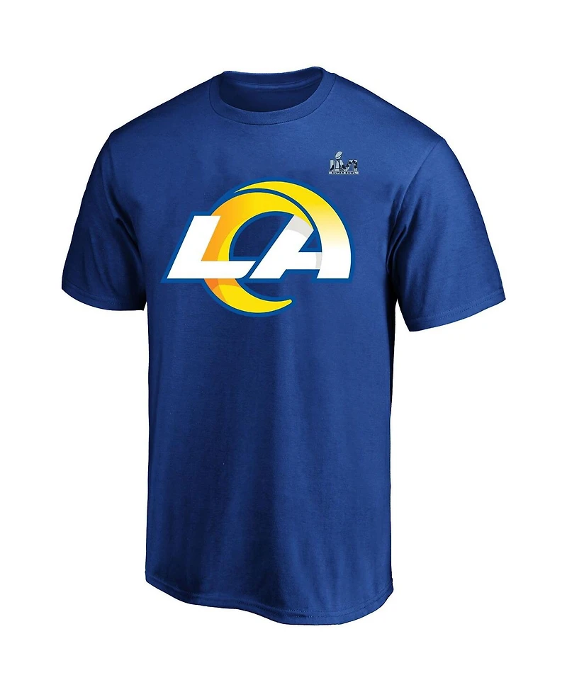 Men's Fanatics Matthew Stafford Royal Los Angeles Rams Super Bowl Lvi Big and Tall Name and Number T-shirt