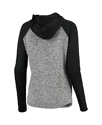 Women's G-iii 4Her by Carl Banks Heathered Gray and Black New Orleans Saints Championship Ring Pullover Hoodie