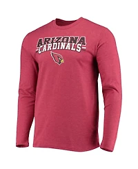 Men's Concepts Sport Black, Cardinal Arizona Cardinals Meter Long Sleeve T-shirt and Pants Sleep Set