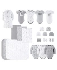 The Peanutshell Baby Boys Newborn Shower Gift Set Layette Essentials, Grey, White