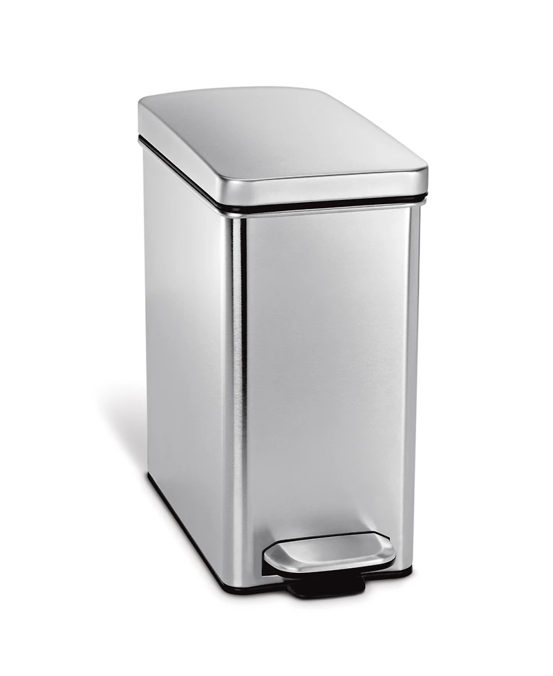 simplehuman 10 Liter Profile Step Bathroom Trash Can with Soft-Close Lid