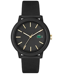 Lacoste Men's L.12.12 Black Silicone Strap Watch 42mm