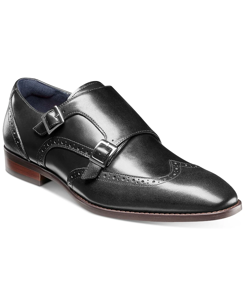 Stacy Adams Men's Karson Wingtip Double-Monk Strap Dress Shoe