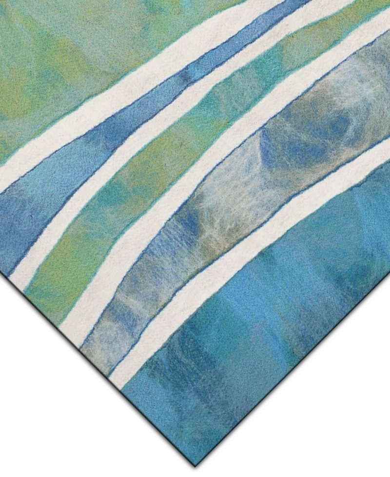 Liora Manne' Visions Iii Wave 2'3" x 8' Runner Outdoor Area Rug