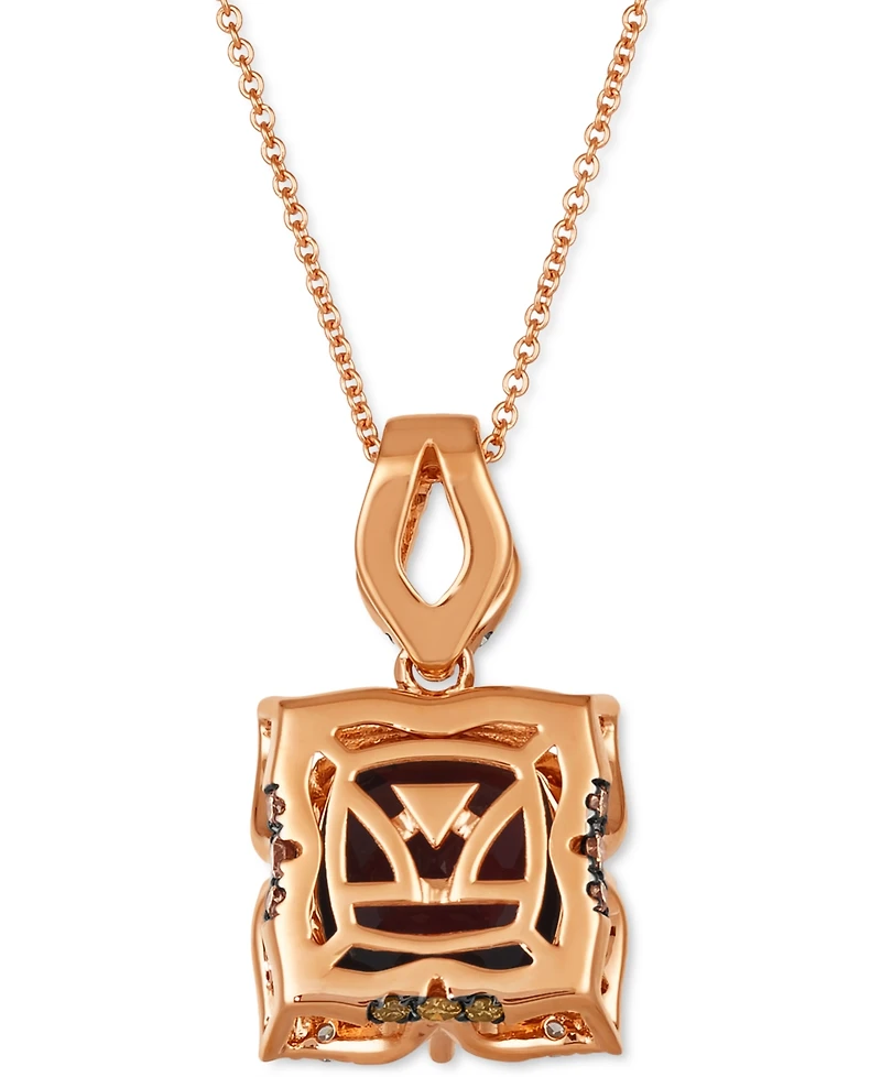 Le Vian Pomegranate Garnet (5-1/4 ct. t.w.) & Diamond (5/8 ct. t.w.) Adjustable 20" Pendant Necklace in 14k Rose Gold