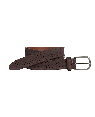 Johnston & Murphy Men's Perfed Suede Belt