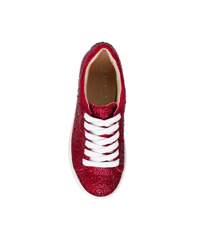 Betsey Johnson Little and Big Girls Sidny Rhinestone Sneakers