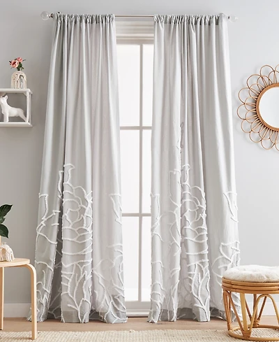 Peri Home Chenille Rose Pole Top 2-Piece Curtain Panel Set