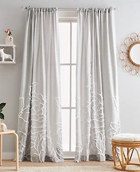 Peri Home Chenille Rose Pole Top 2-Piece Curtain Panel Set