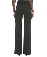 Dkny Polished High Waist Wide Leg Trousers