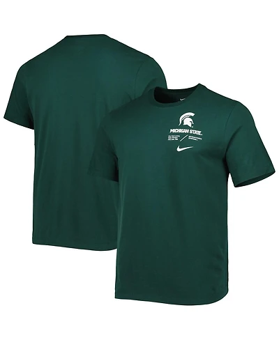 Men's Nike Green Michigan State Spartans Team Practice Performance T-shirt