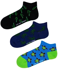 Love Sock Company Women's Ankle Bundle 1 W-Cotton Novelty Socks with Seamless Toe, Pack of 3