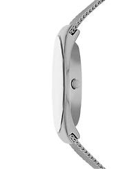 Skagen Men's Grenen Solar Powered Charcoal-Tone Stainless Steel Mesh Watch 37mm
