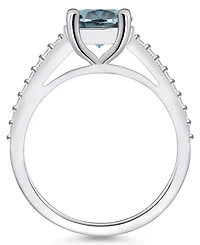 Macy's Aquamarine (2-1/2 ct. t.w.) and Diamond (1/4 Ring 14K White Gold
