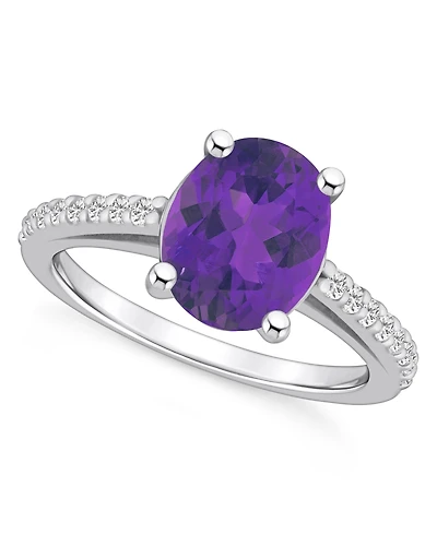 Macy's Amethyst (2-1/2 ct. t.w.) and Diamond (1/4 Ring 14K White Gold