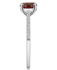 Macy's Garnet (1-5/8 ct. t.w.) and Diamond (1/6 Ring 14K White Gold
