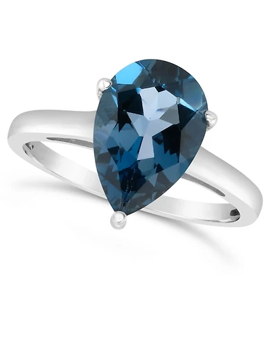 Macy's London Blue Topaz (3-5/8 ct. t.w.) Ring 14K White Gold