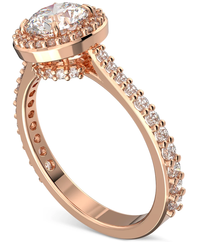 Swarovski Silver-Tone Constella Crystal Cocktail Ring