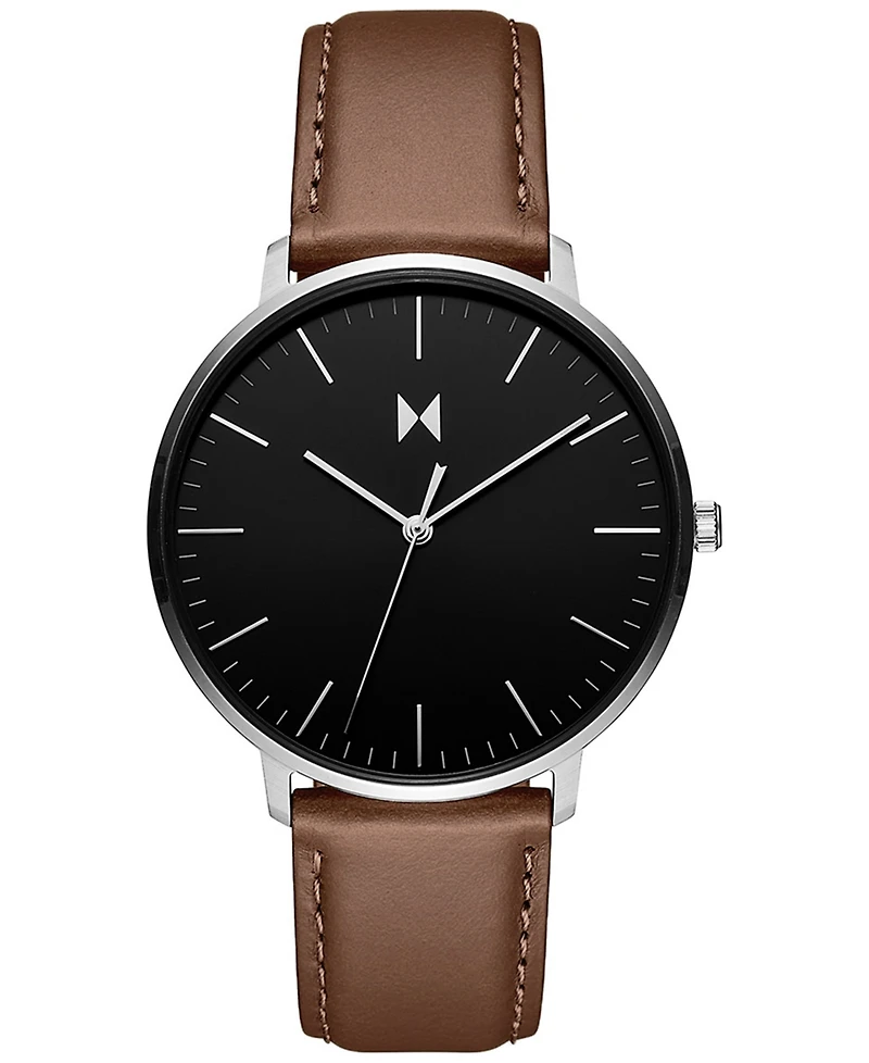 Mvmt Men's Legacy Slim Brown Leather Strap Watch 42mm
