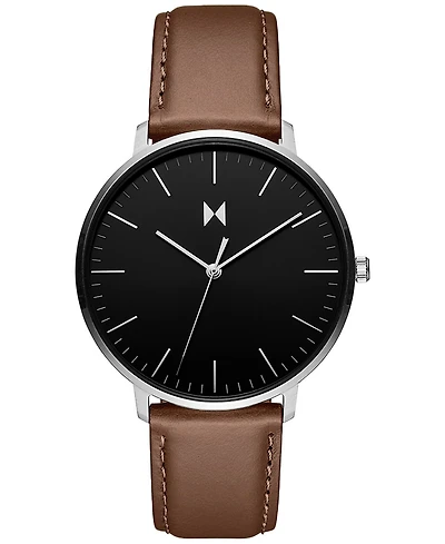 Mvmt Men's Legacy Slim Brown Leather Strap Watch 42mm