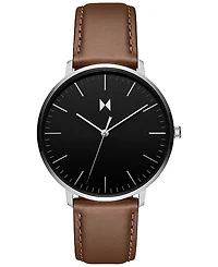 Mvmt Men's Legacy Slim Brown Leather Strap Watch 42mm