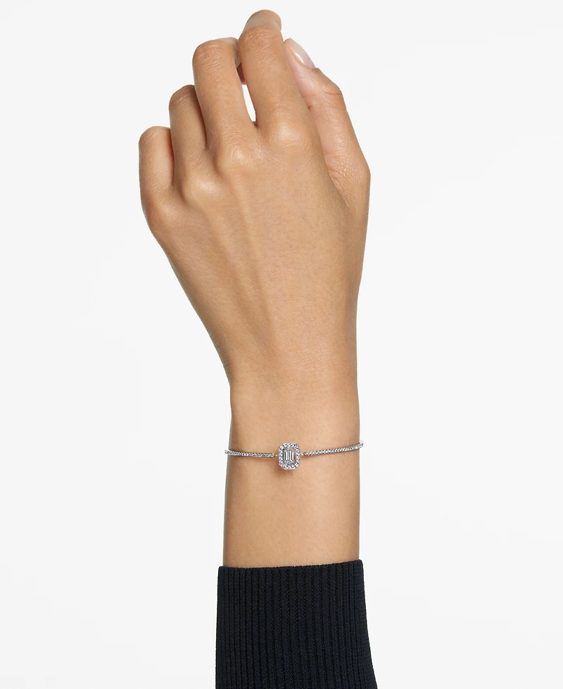 Swarovski Crystal Octagon Halo Bangle Bracelet