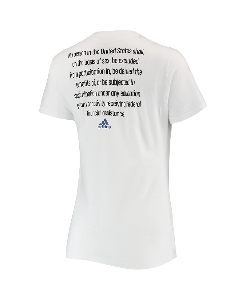 Women's adidas White Kansas Jayhawks More Is Possible T-shirt