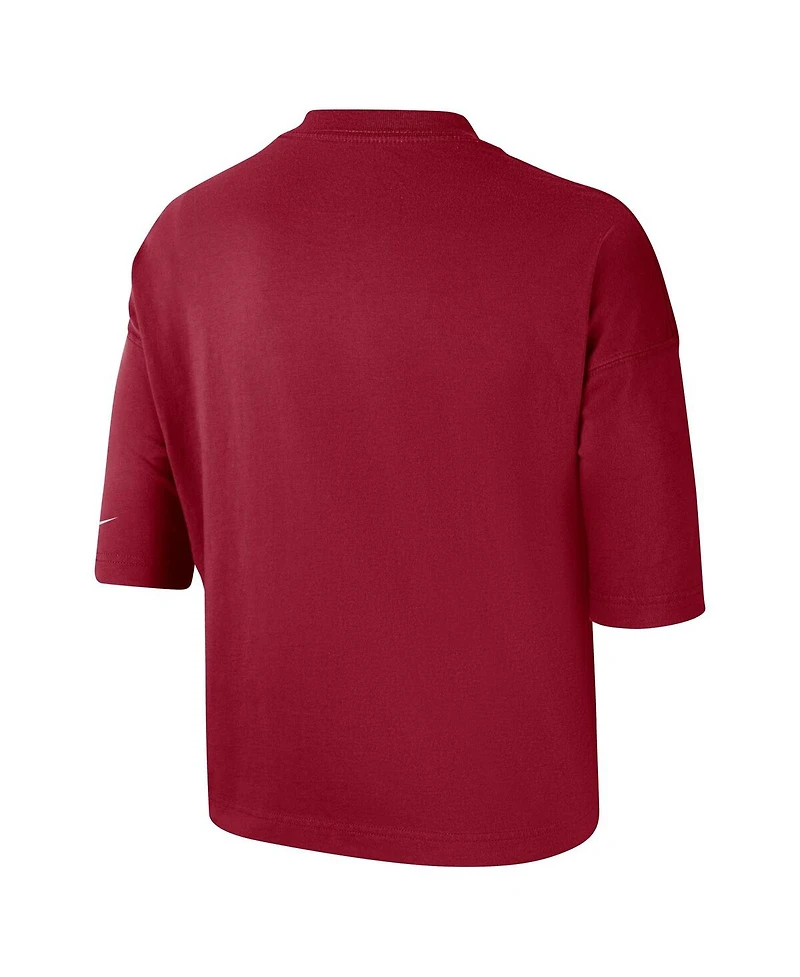 Women's Nike Crimson Alabama Crimson Tide Crop Performance T-shirt