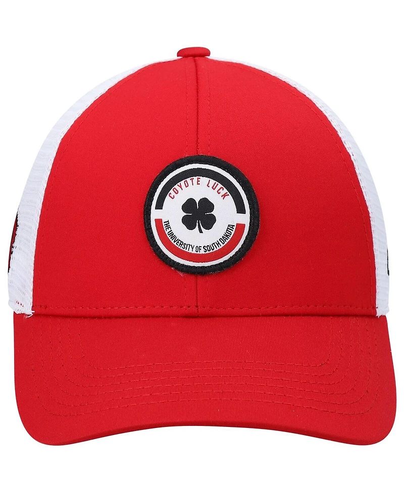Men's Red, White South Dakota Coyotes Motto Trucker Snapback Hat