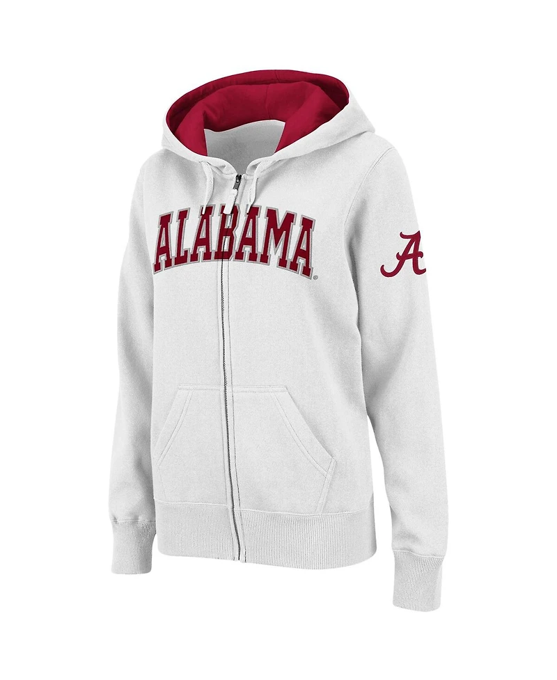 Women's Stadium Athletic Alabama Crimson Tide Arched Name Full-zip Hoodie