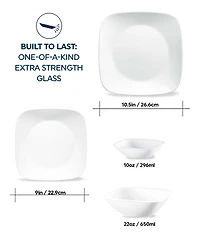 Corelle Vivid White 16 Pc. Dinnerware Set, Service for 4