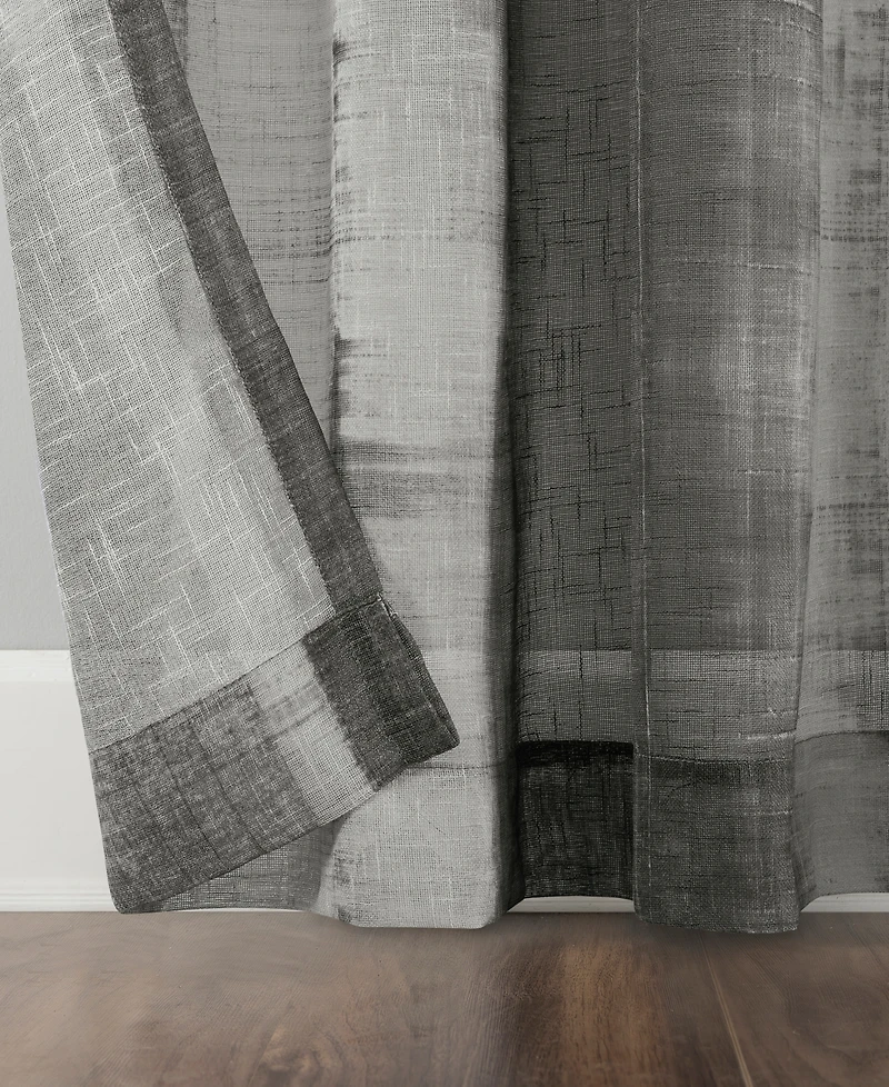 Shibori Stripe Linen Blend Curtain