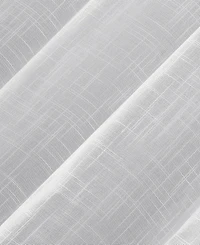 Burlap Weave Linen Blend Tab Top Curtain