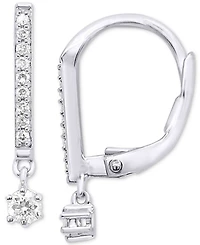 Forever Grown Diamonds Lab-Created Diamond Dangle Earrings (1/6 ct. t.w.) in Sterling Silver or 14K Gold-Plated Sterling Silver